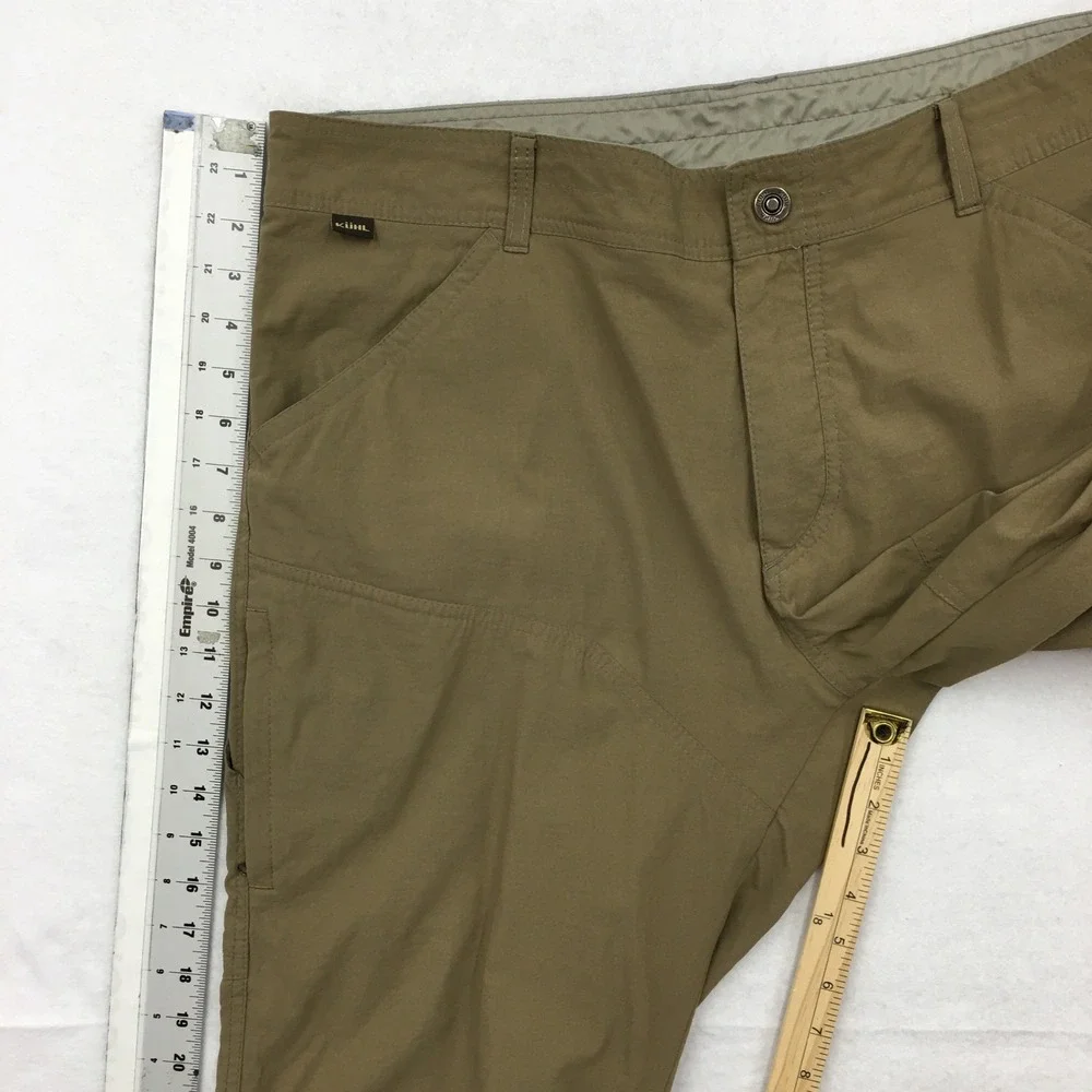 Kuhl Radikl Mens Hiking Pants Brown Nylon Spandex Outdoor Trekking 38x36